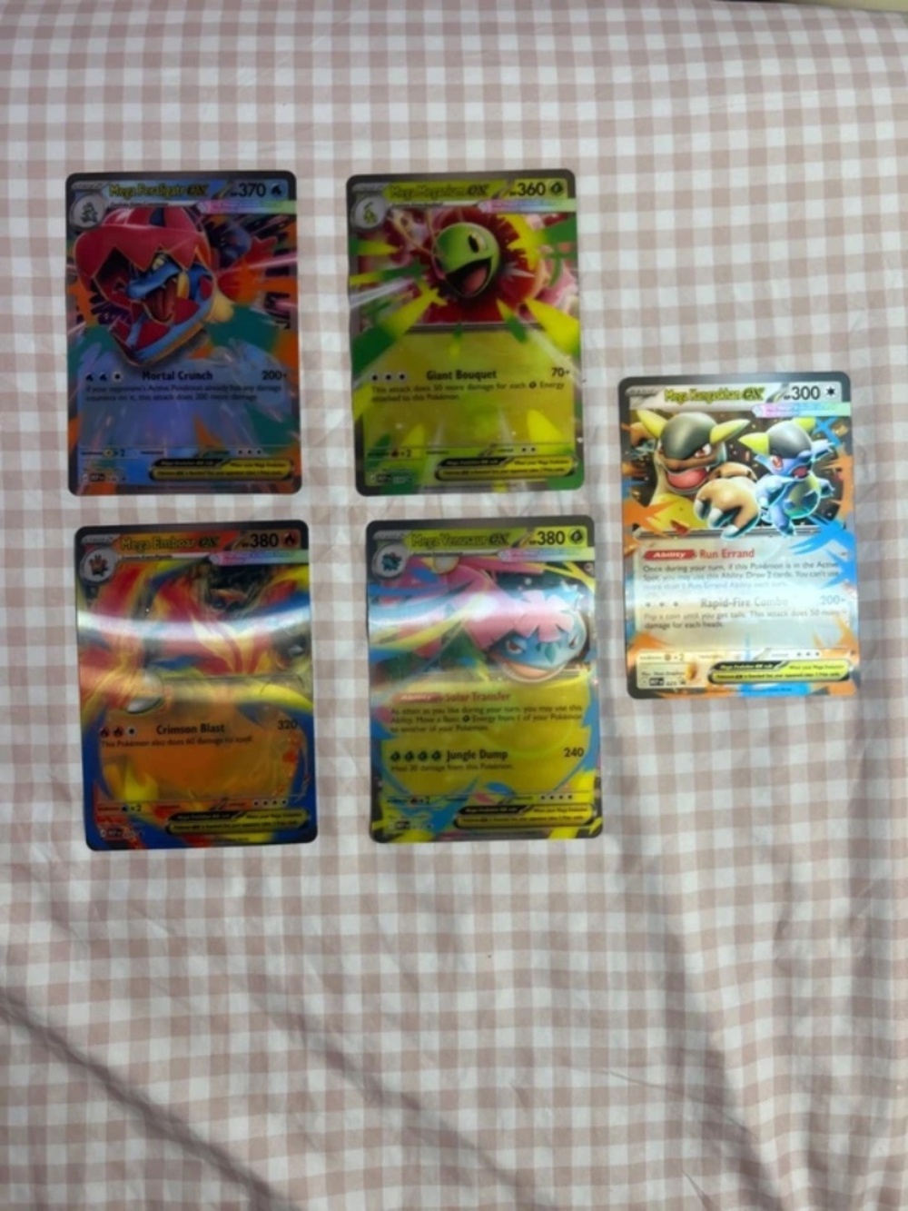 Pokemon 2025 2026 Mega EX MEP English Full Art Holographic Jumbo Set of 5 Cards